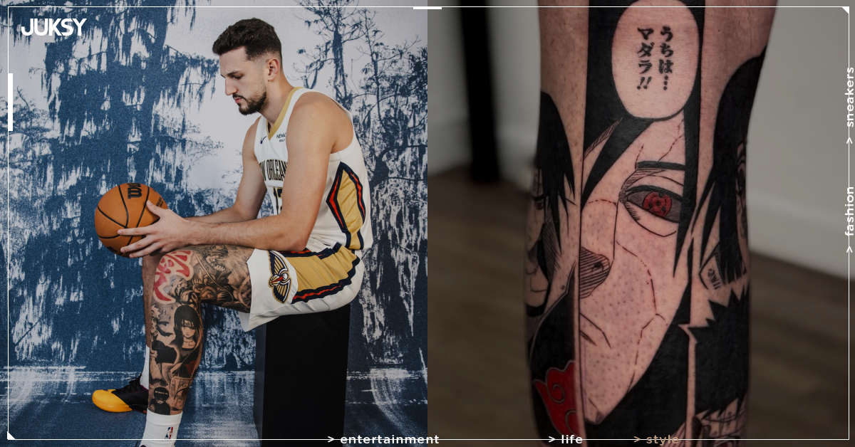NBA 又一位重度《火影》迷!鵜鶘 Karlo Matković 整條小腿刺成漫畫,鼬、鳴人、佐助、培因全上身