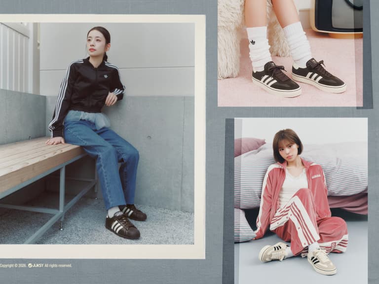 秋日穿搭終極對決！鎖定 ABC-MART 獨家 adidas Originals 雙神鞋。復古麂皮拼接與極簡輕盈薄底，套上秋季專屬配色，用質感細節秒殺社群目光