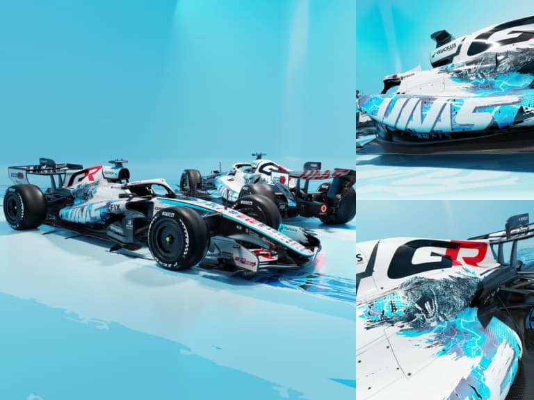 F1／哈斯 Haas 再攜手《哥吉拉-0.0》！美國大獎賽水藍塗裝曝光，粉絲喊：「今季最佳塗裝！」