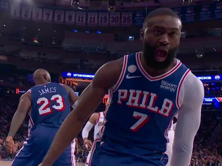 NBA／杰倫布朗重現「詹韋連線」經典畫面！與詹姆斯完成空中接力灌籃嗨翻全場！