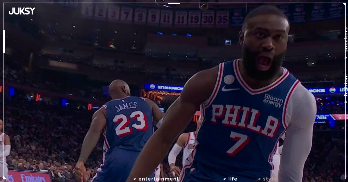 NBA／杰倫布朗重現「詹韋連線」經典畫面！與詹姆斯完成空中接力灌籃嗨翻全場！