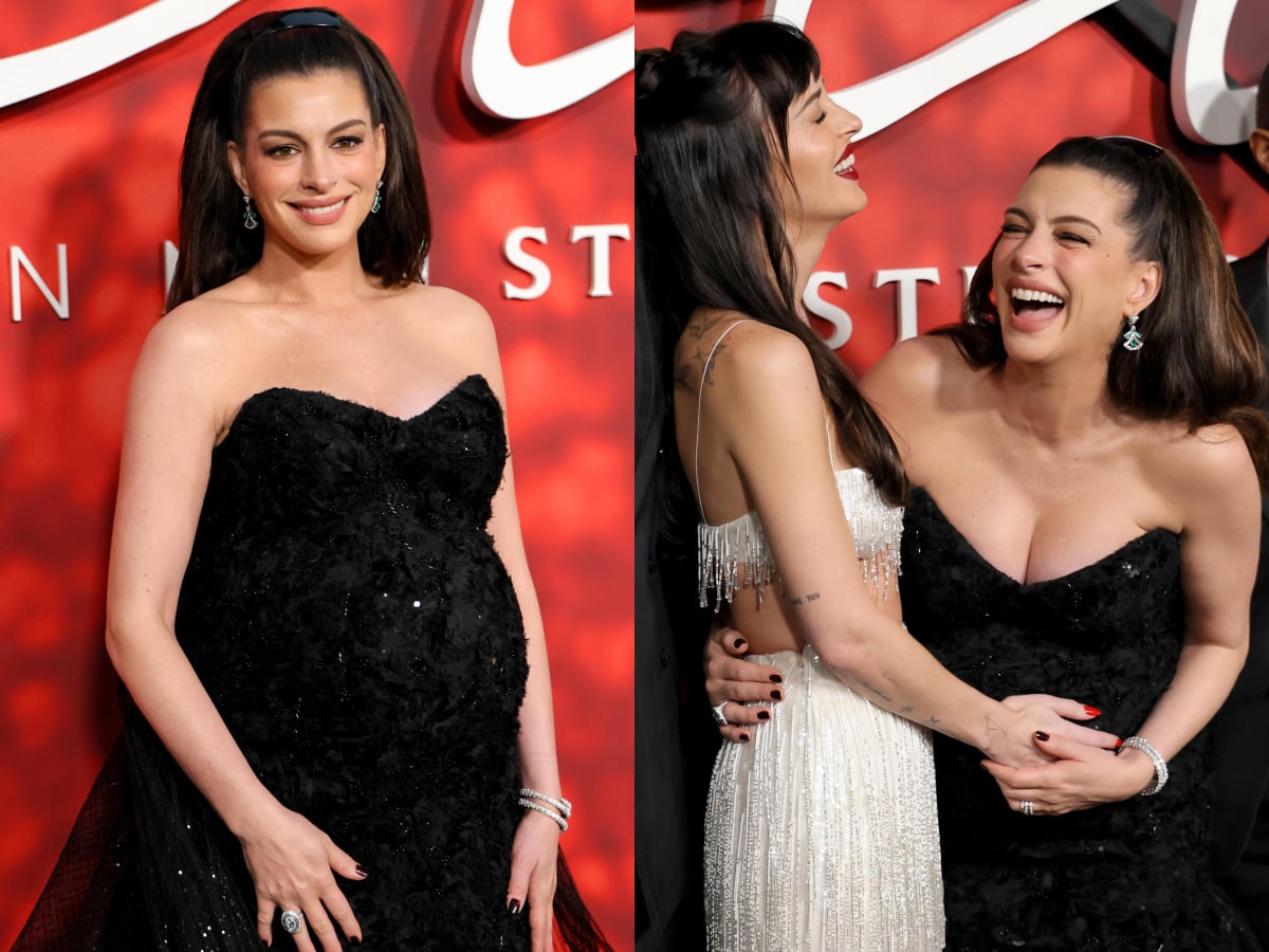 安海瑟薇 Anne Hathaway、達珂塔強生 Dakota Johnson《不存在的罪人》宣傳同框！片場變閨蜜茶會，默契像認識十幾年！