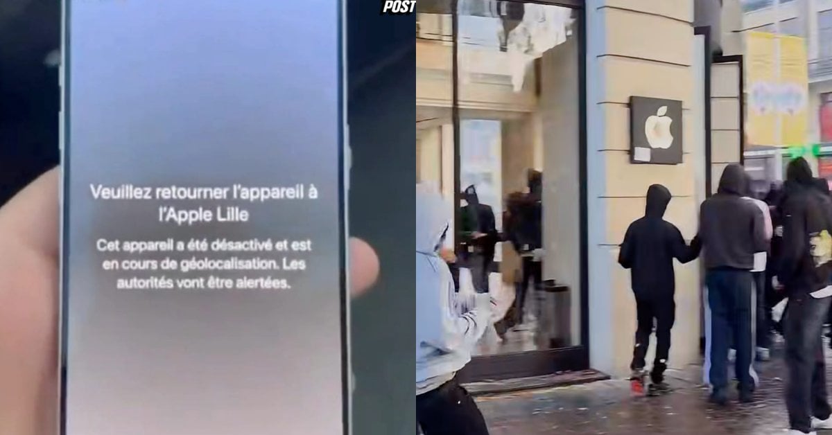 法國暴動洗劫 Apple Store！遭竊 iPhone 跳出警告：「已停用、正在追蹤！」