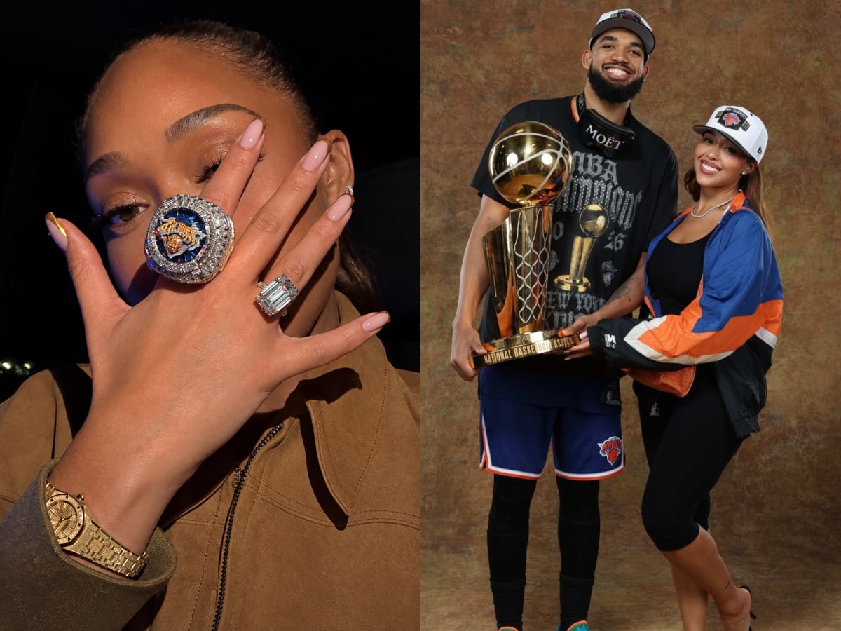 喬丁伍茲 Jordyn Woods 秀出婚戒與 Karl-Anthony Towns 尼克冠軍戒！新婚後最新動態曝光！