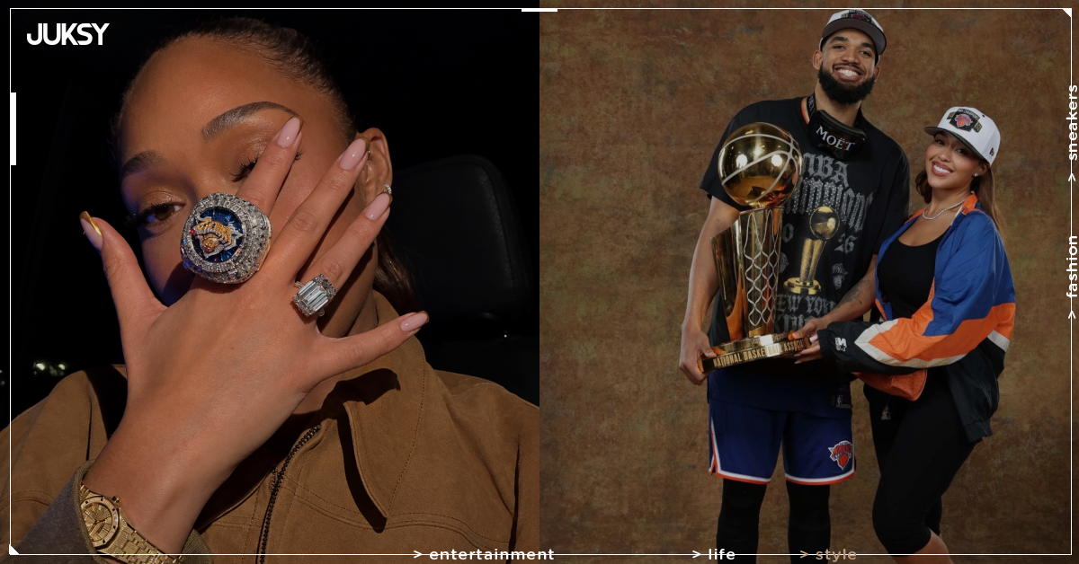 喬丁伍茲 Jordyn Woods 秀出婚戒與 Karl-Anthony Towns 尼克冠軍戒！新婚後最新動態曝光！