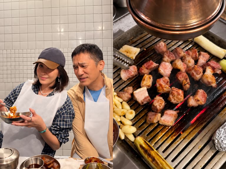 梁朝偉劉嘉玲現身台北金豬食堂！皺眉勸妻「不要再吃了」，GD愛店互動逗趣