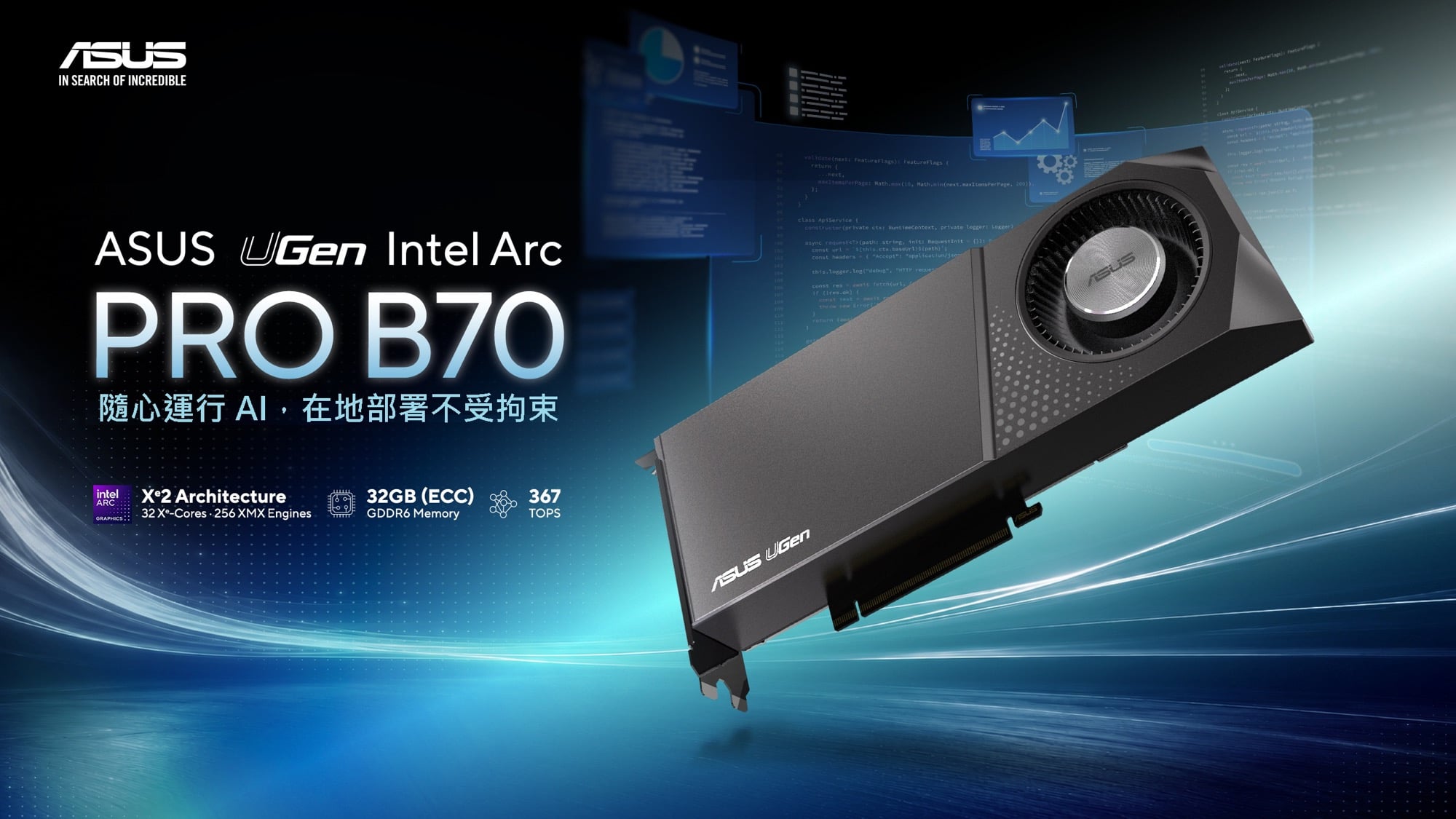 32GB 記憶體only 要價親民?華碩 UGen B70 一出爆紅,AI 開發者全喊:這張卡太狂了!