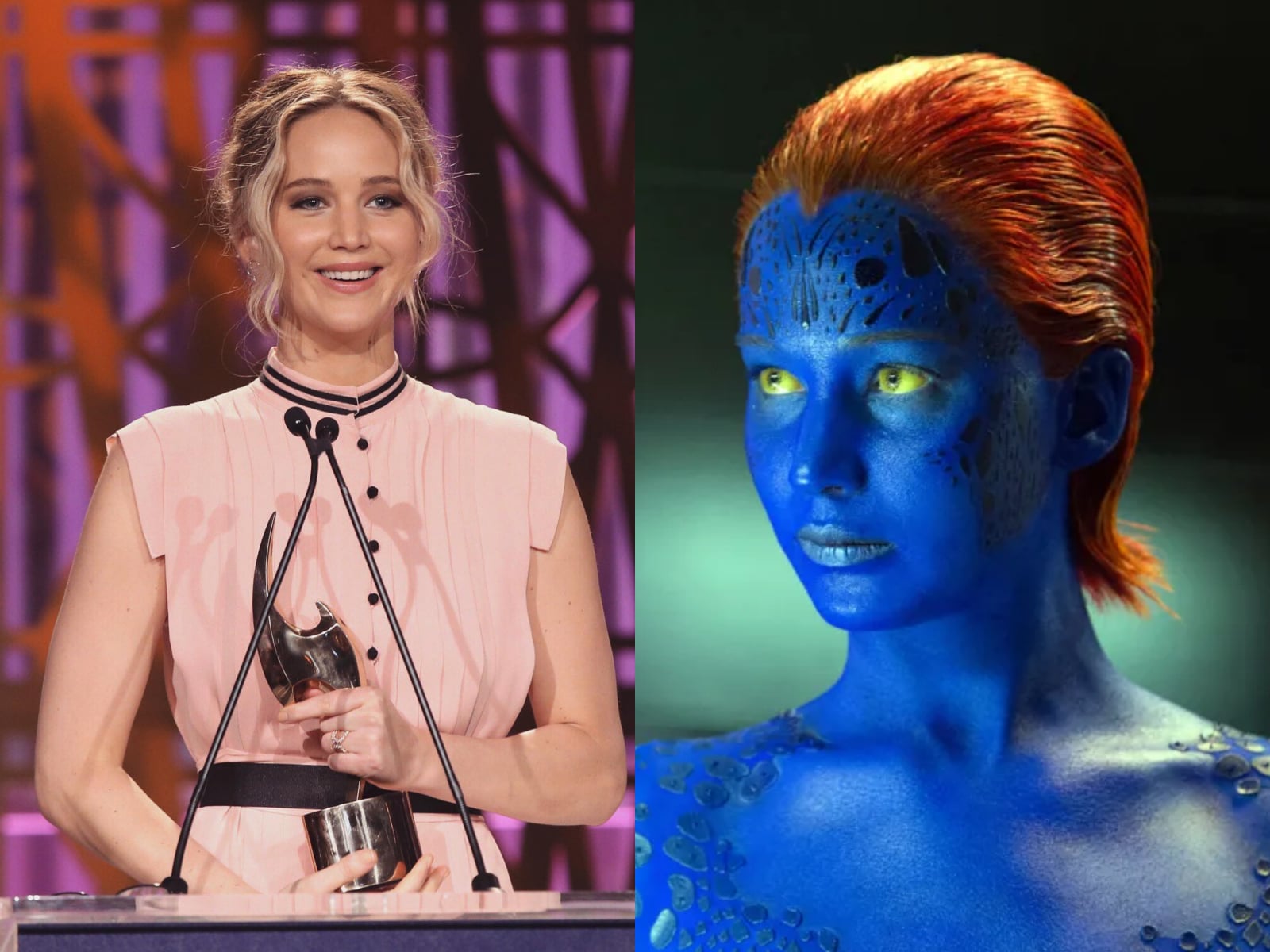 珍妮佛勞倫斯 Jennifer Lawrence 拒絕再演《X戰警》魔形女！曝全身藍色彩繪崩潰：「又冰又癢！」