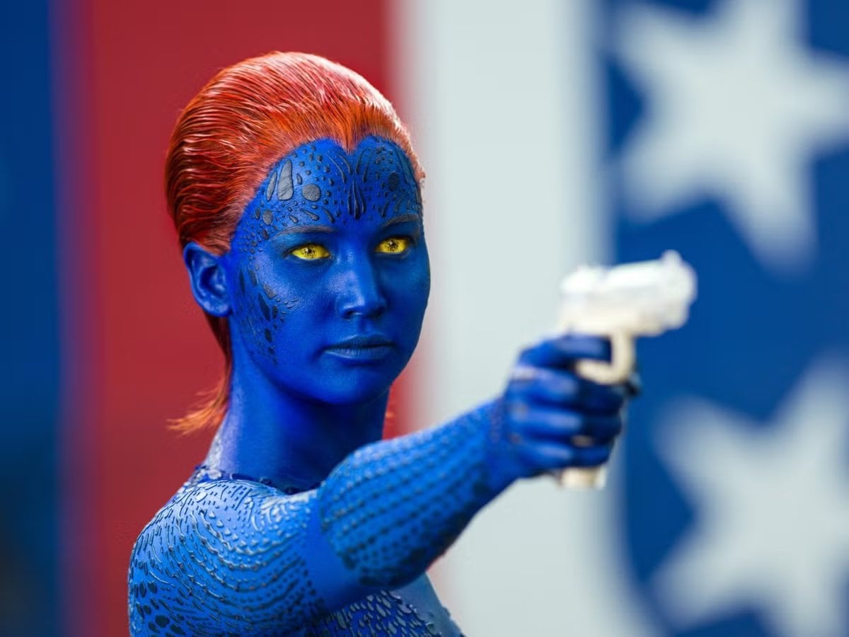 珍妮佛勞倫斯 Jennifer Lawrence 拒絕再演《X戰警》魔形女!曝全身藍色彩繪崩潰:「又冰又癢!」