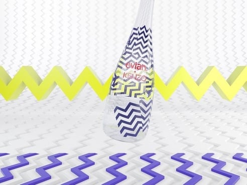 玩心未泯聖誕趣！evian® X KENZO攜手跨界玩趣 時尚幾何裂紋上身 打造2015聯名限量紀念瓶