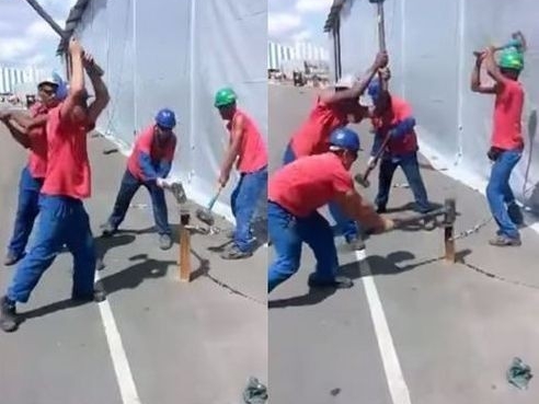 四名大槌職人教你什麼是默契！！