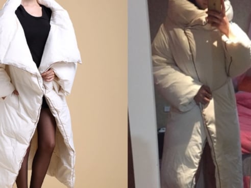 淘寶 oversize 羽絨外套如大棉被　買家評價：時尚、出門被說像王菲