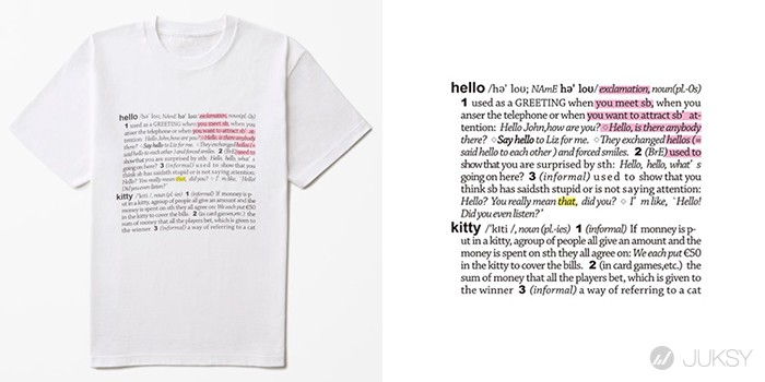 nendo 設計的 Hello Kitty T 恤,男生們也可以穿