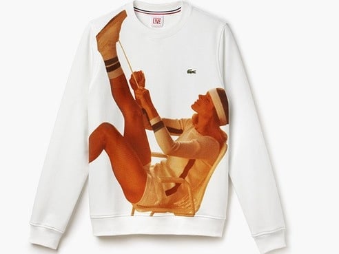 既然流行復古，LACOSTE L!VE 就把七零年代網球廣告印在衣服上