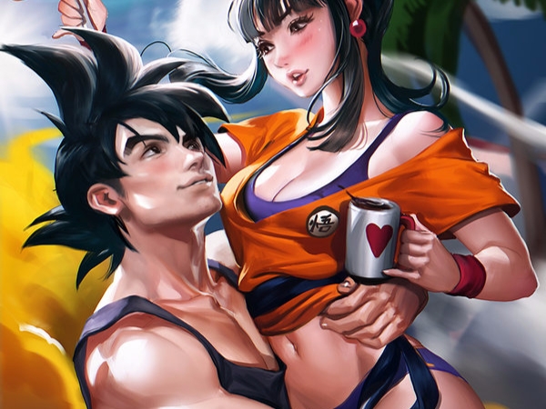 看過激情版「白龍 CP」嗎？外國插畫家將《七龍珠》、《海賊王》大改造　真人版「遊戲」竟意外帥翻...