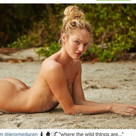 超模 Candice Swanepoel 曬出沙灘全裸照　臀部曲線簡直太惹火！