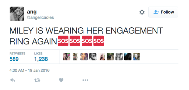 與連恩漢斯沃恢復婚約？麥莉重新戴上當年的「訂婚戒指」！