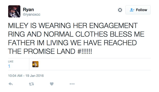 與連恩漢斯沃恢復婚約？麥莉重新戴上當年的「訂婚戒指」！