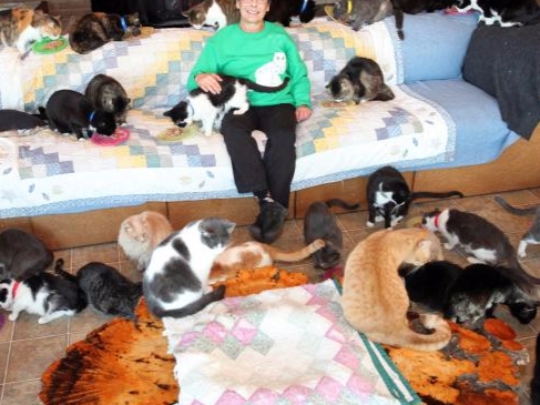 真貓奴！在家中飼養超過 1000 隻貓咪的女人成為網路紅人！