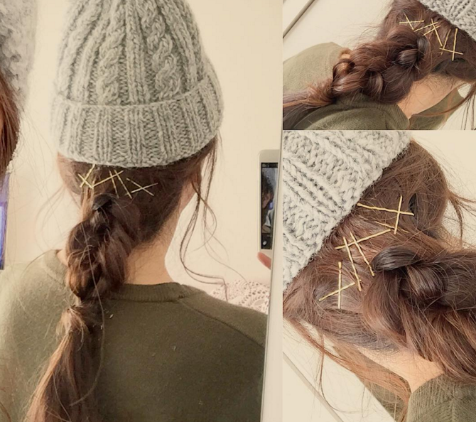 女孩戴毛帽要看起來不邋遢　必搭配上編髮才更顯可愛！