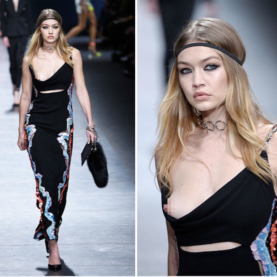 Gigi Hadid 走秀時不慎露點　她展現專業模特兒態度淡定走完！