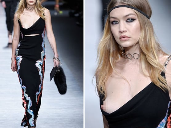 Gigi Hadid 走秀時不慎露點 她展現專業模特兒態度淡定走完!
