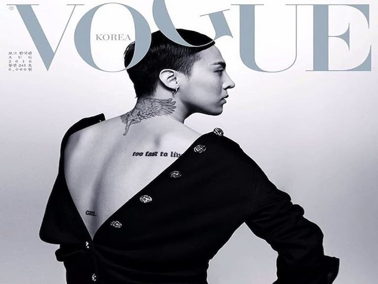 《VOGUE》韓國版 20 周年時尚大帝親自操刀　GD 帥氣露刺青登封面！