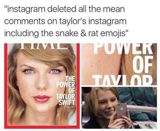 Instagram 只為泰勒絲清空負面留言 網友驚:這女人果然權力超大!