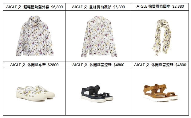 甜美清新水彩印花   AIGLE 打造浪漫夏季休閒時尚