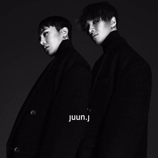 G-Dragon 和 Taeyang 一同為韓國品牌 JUUN.J 拍廣告照！黑色魅力帥翻天！