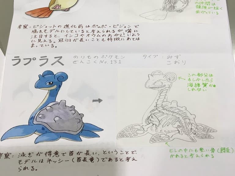 神人！這位學生的暑假自由研究　居然是《Pokemon GO》寶可夢的骨骼圖！