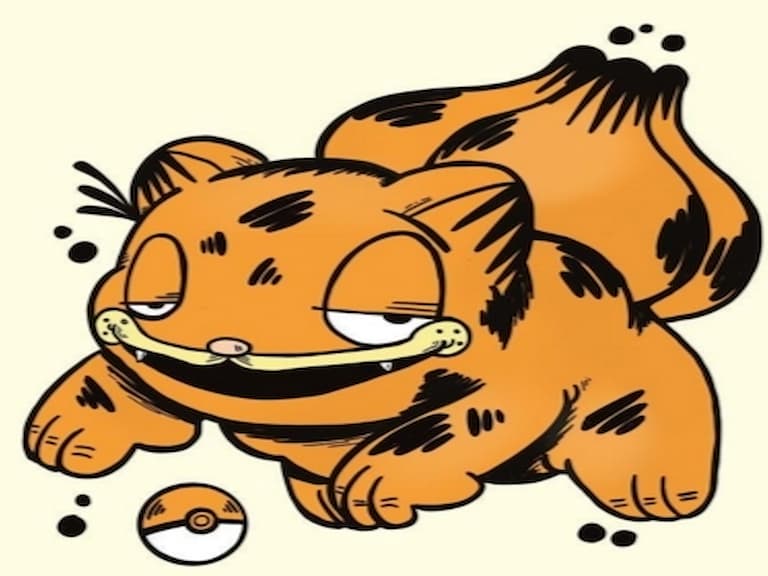 你睏了嗎？當「寶可夢變身加菲貓」，慵懶感 X 欠揍感好療癒啊！
