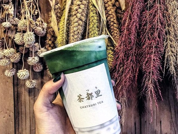 漸層抹茶飲～無法對抹茶抗拒，如果又碰上牛奶和珍珠，就算不吃飯也要喝到啊！