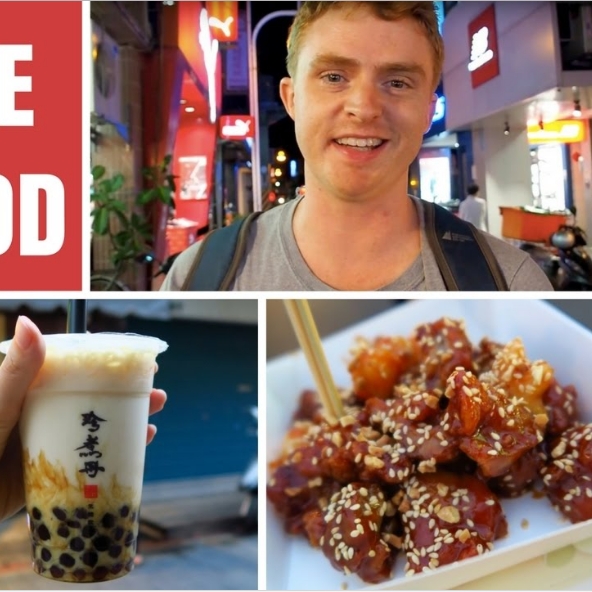 珍奶果然台灣名產！旅遊部落客挑戰士林夜市　臭豆腐永遠是外國人最大難關？