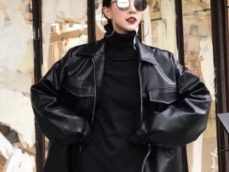 一件抵十件！這些萬年不敗的「黑色皮夾克」潮妞穿搭，讓妳帥翻整個冬天！