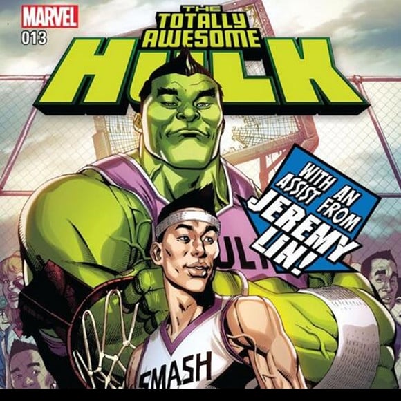 第一位亞裔漫威超級英雄？！林書豪化身漫畫人物與浩克組隊打球