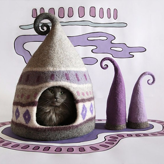 為貓咪而設的另類居所： Yuliya Kosata 毛氈小屋系列，喵星人表示很滿意！