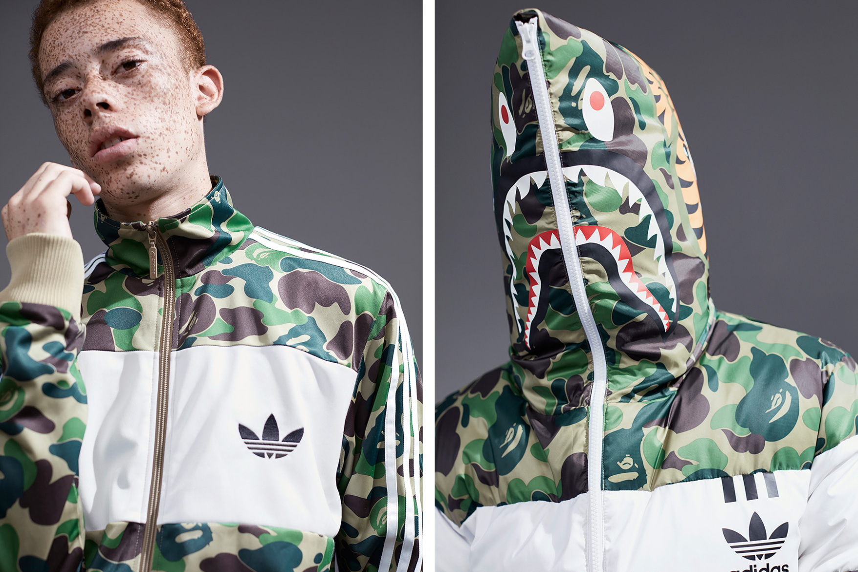 軍事潮流大老 Bape 迷彩連環發,全新鯊魚頭連帽外套今年「這樣」穿最兇!