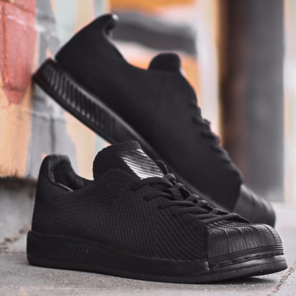 今年春季必備的編織質感！adidas Superstar Bounce Primeknit 推出全黑配色！