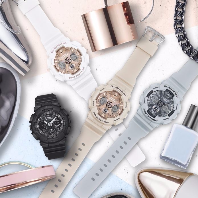 G-SHOCK S Series 2017全新系列 GMA-S120MF MONOTONE STYLE混搭金屬感錶盤 打造潮流時尚風