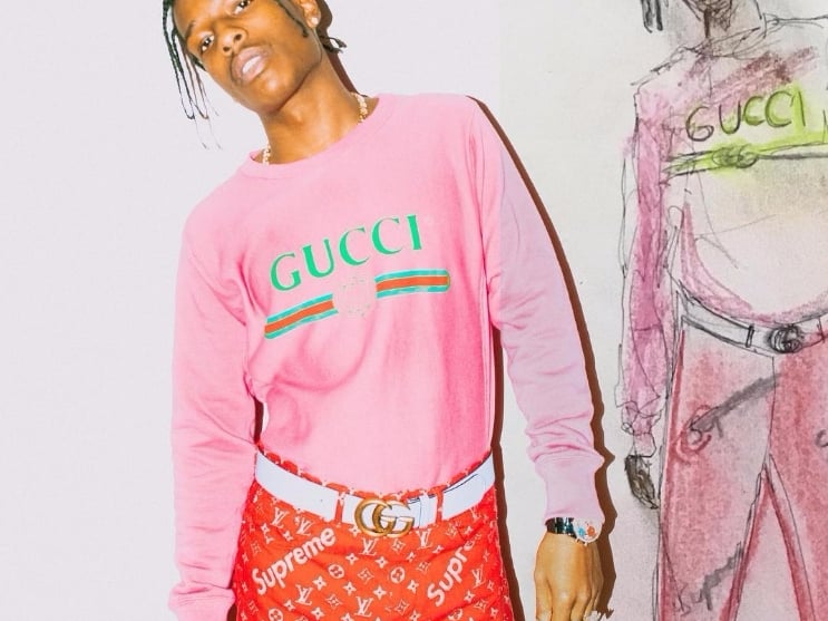 誰說紅褲不好駕馭?!A$AP Rocky 率先著用未曝光的 Supreme x LV 褲款