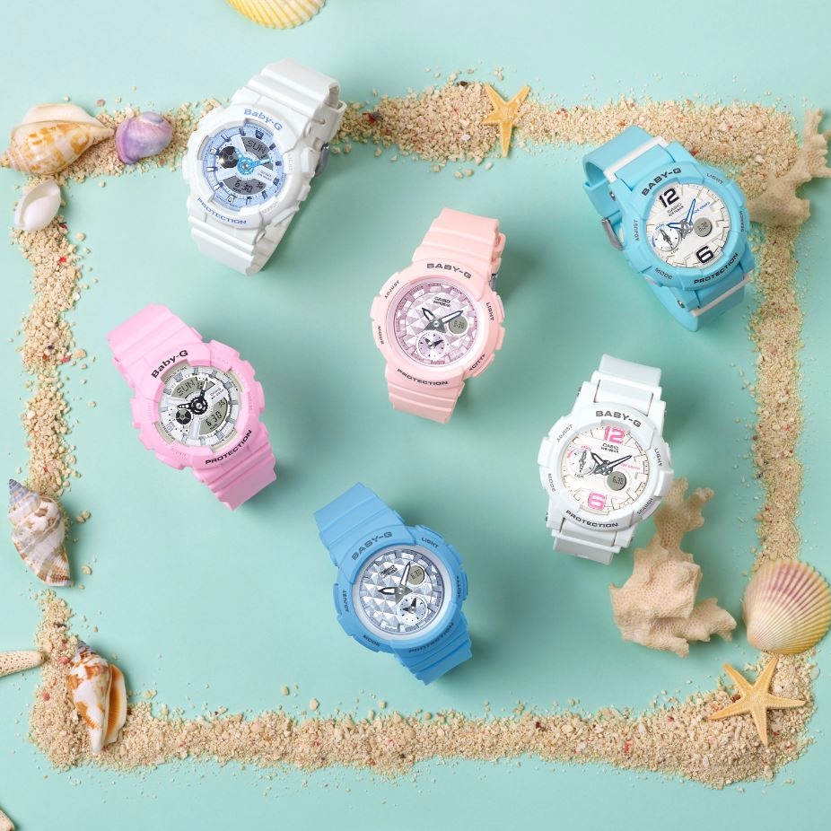 BABY-G Beach Colors Series全新系列 夢幻湖水藍與浪漫櫻花粉 完美打造夏季海洋風格