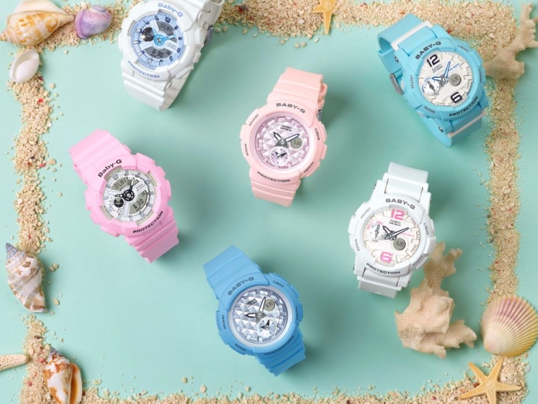 BABY-G Beach Colors Series全新系列 夢幻湖水藍與浪漫櫻花粉 完美打造夏季海洋風格