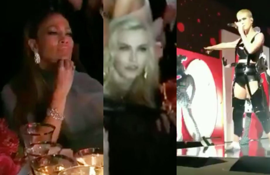 滿臉黑人問號!瑪丹娜和 J. Lo 看凱蒂佩芮表演新歌 「冷漠臉」反應被網友狂轉發!