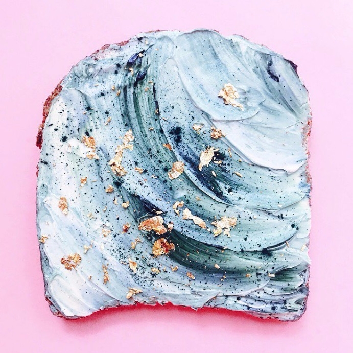 #發現 Instagram：在網上掀起洗版熱的夢幻雲石紋多士！你捨得食嗎？