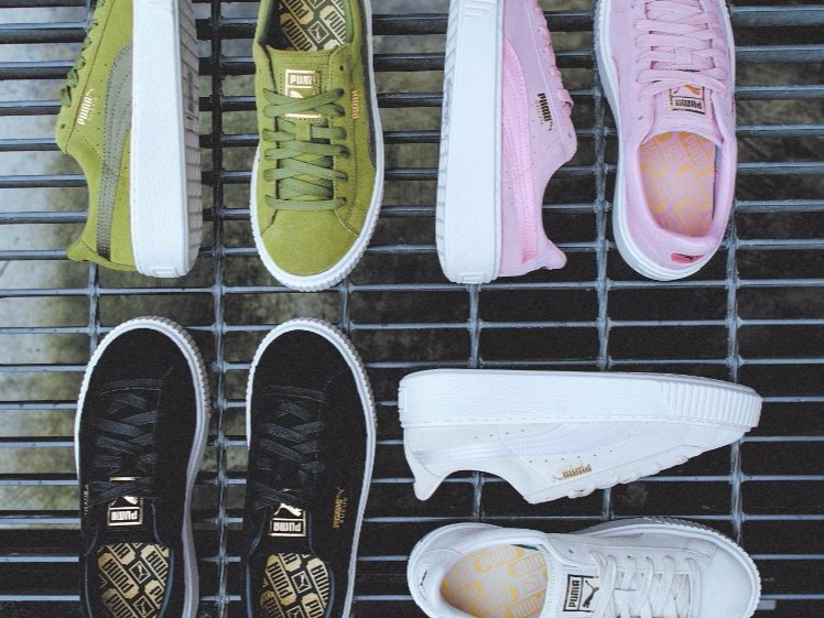 PUMA 厚底鞋熱潮持續狂燒 女孩限定潮履 Suede Platform Satin 吸睛登場 微叛逆甜美時尚 初夏襲捲全台