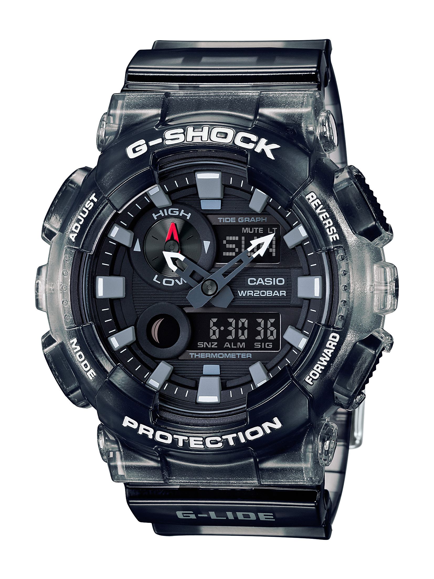 CASIO G-SHOCK & BABY-G迎夏新設計 漸層透色視覺沁涼 G-SHOCK G-LIDE潮汐資訊、溫度感測機能 世界頂級衝浪選手心中首選