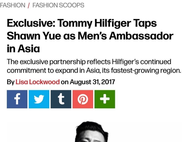 狂賀！TOMMY HILFIGER 宣布余文樂將出任大中華區男裝形象大使！