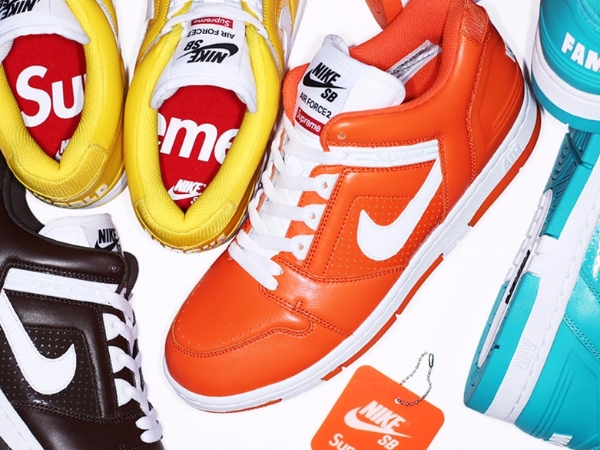 Supreme X Nike SB Air Force 2 聯名鞋款鮮艷色彩、強力登場！
