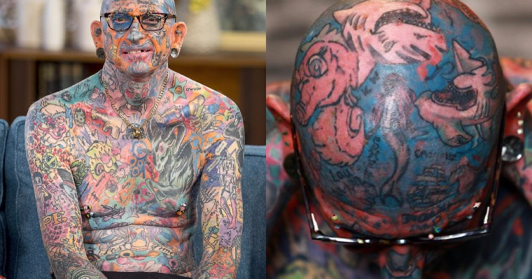 這名 刺青上癮者 花費約60 萬將全身紋滿圖案背後還有這一段故事 Juksy 街星